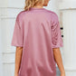 * APP EXCLUSIVE* Round Neck Dropped Shoulder Top