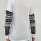 * APP EXCLUSIVE* Boat Neck Long Printed Sleeve Blouse