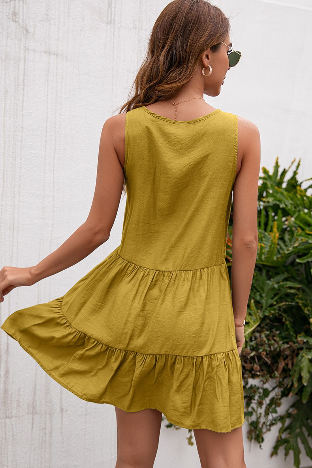 *APP EXCLUSIVE* Tassel Tie Lace Trim Sleeveless Dress