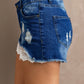 *APP EXCLUSIVE* Lace Distressed Denim Shorts