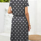 *APP EXCLUSIVE* Round Neck Short Sleeve Slit Dress with Pockets