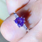 *APP EXCLUSIVE* 1 Carat Moissanite Heart-Shaped Platinum-Plated Ring in Purple