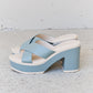 *APP EXCLUSIVE* Platform Sandals in Misty Blue