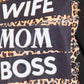 *APP EXCLUSIVE* WIFE MOM BOSS Leopard Graphic T-Shirt