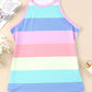 *APP EXCLUSIVE* Pastel Striped Curved Hem Tank