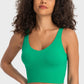 *APP EXCLUSIVE* Deep Vneck Crop Sports Bra