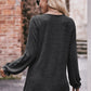 * APP EXCLUSIVE* Long Flounce Sleeve Round Neck Blouse