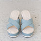 *APP EXCLUSIVE* Platform Sandals in Misty Blue