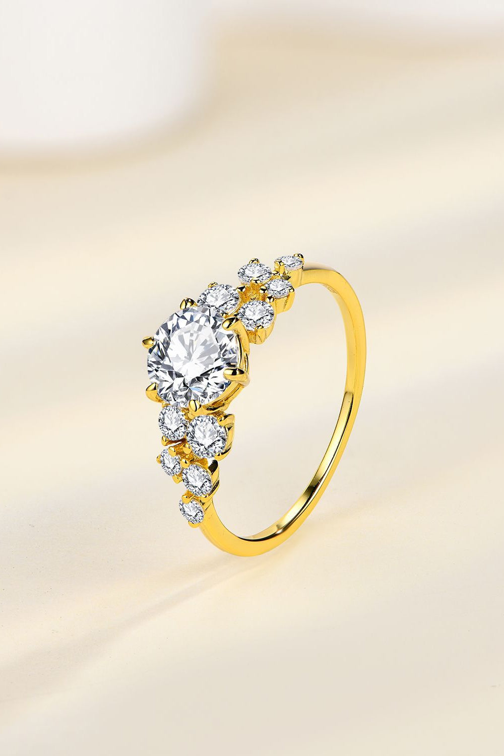 *APP EXCLUSIVE* 1.4 Carat Moissanite 925 Sterling Silver 14K Gold plated Ring