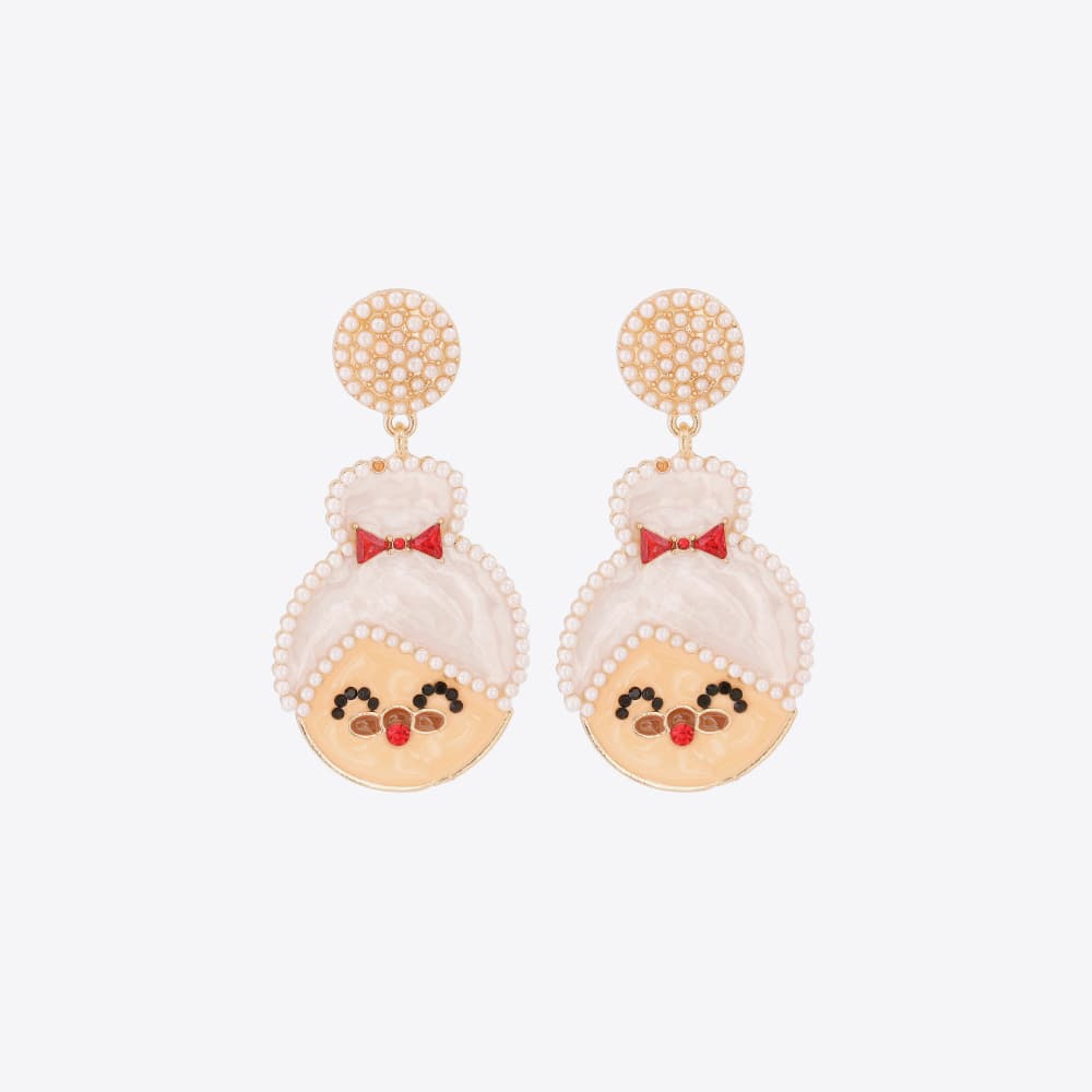 *APP EXCLUSIVE* Rhinestone Mrs. Claus Earrings