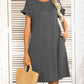 *APP EXCLUSIVE* Round Neck Flounce Sleeve Dress with Pockets
