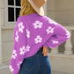 *App Exclusive* Floral Open Front Fuzzy Cardigan