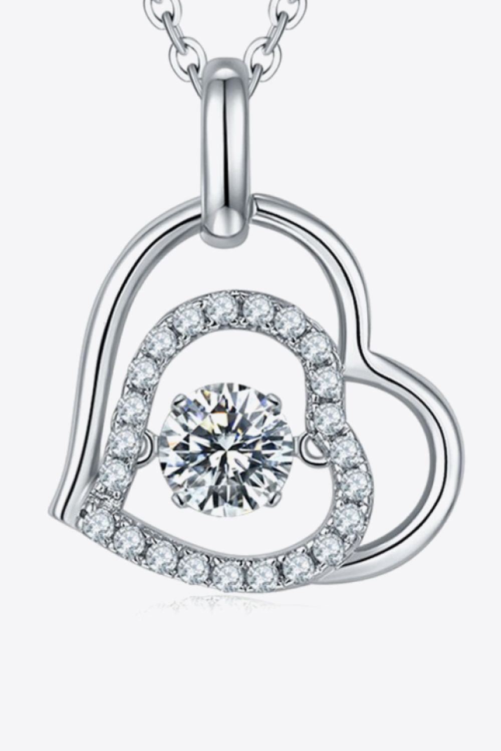*APP EXCLUSIVE* Moissanite Heart Pendant Necklace