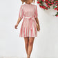 *APP EXCLUSIVE* Striped Half Sleeve Tie Waist Mini Dress
