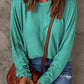 Seam Detail Round Neck Long Sleeve Top
