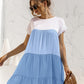 *APP EXCLUSIVE* Colorblock Tiered Babydoll Dress