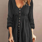 *App Exclusive* Scoop Neck Empire Waist Long Sleeve Mini Dress