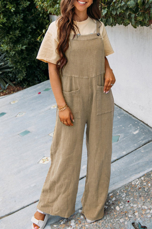 *APP EXCLUSIVE* Wide Leg Front Pocket Jumpsuit