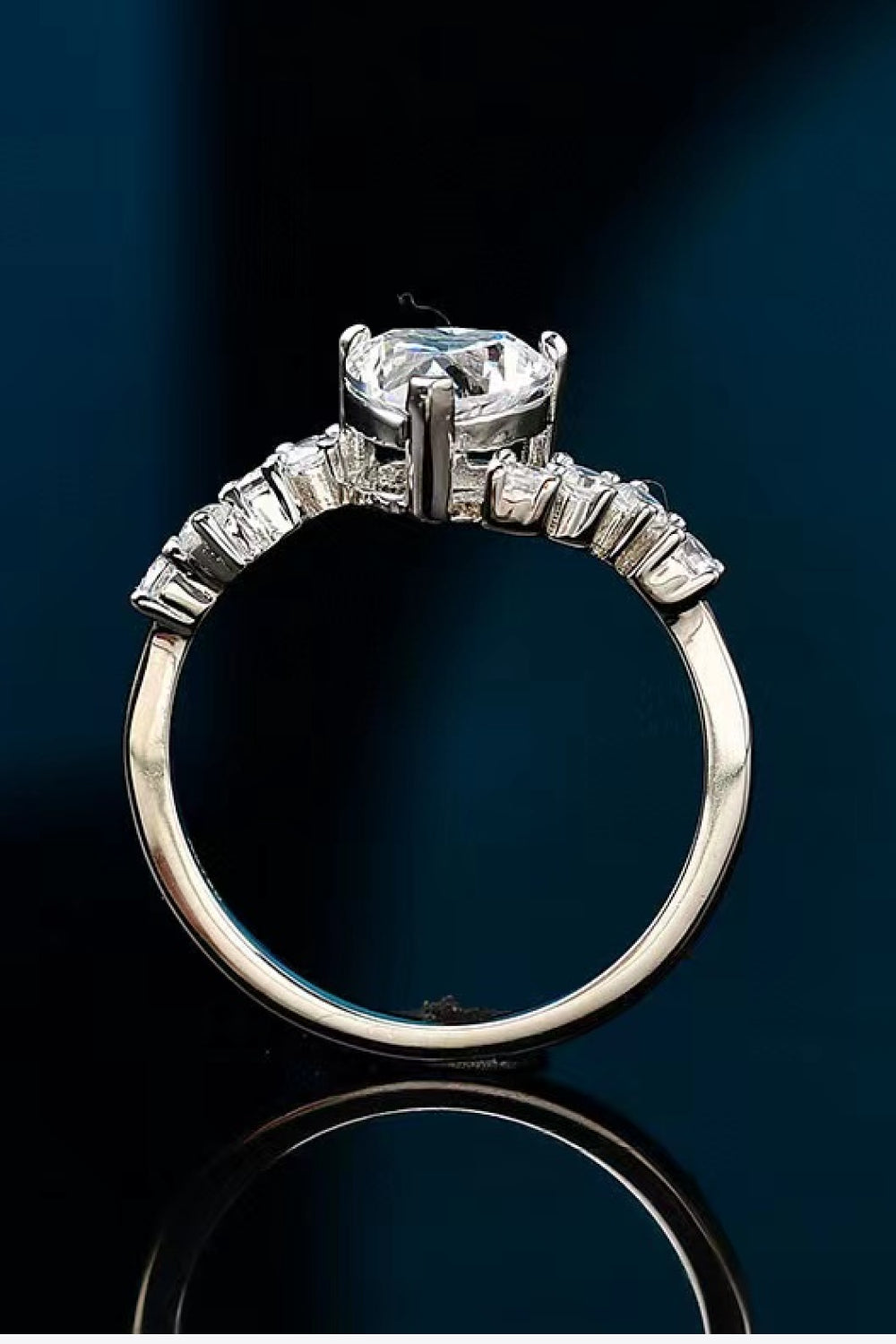 *APP EXCLUSIVE* 1 Carat Moissanite Heart 925 Sterling Silver Ring