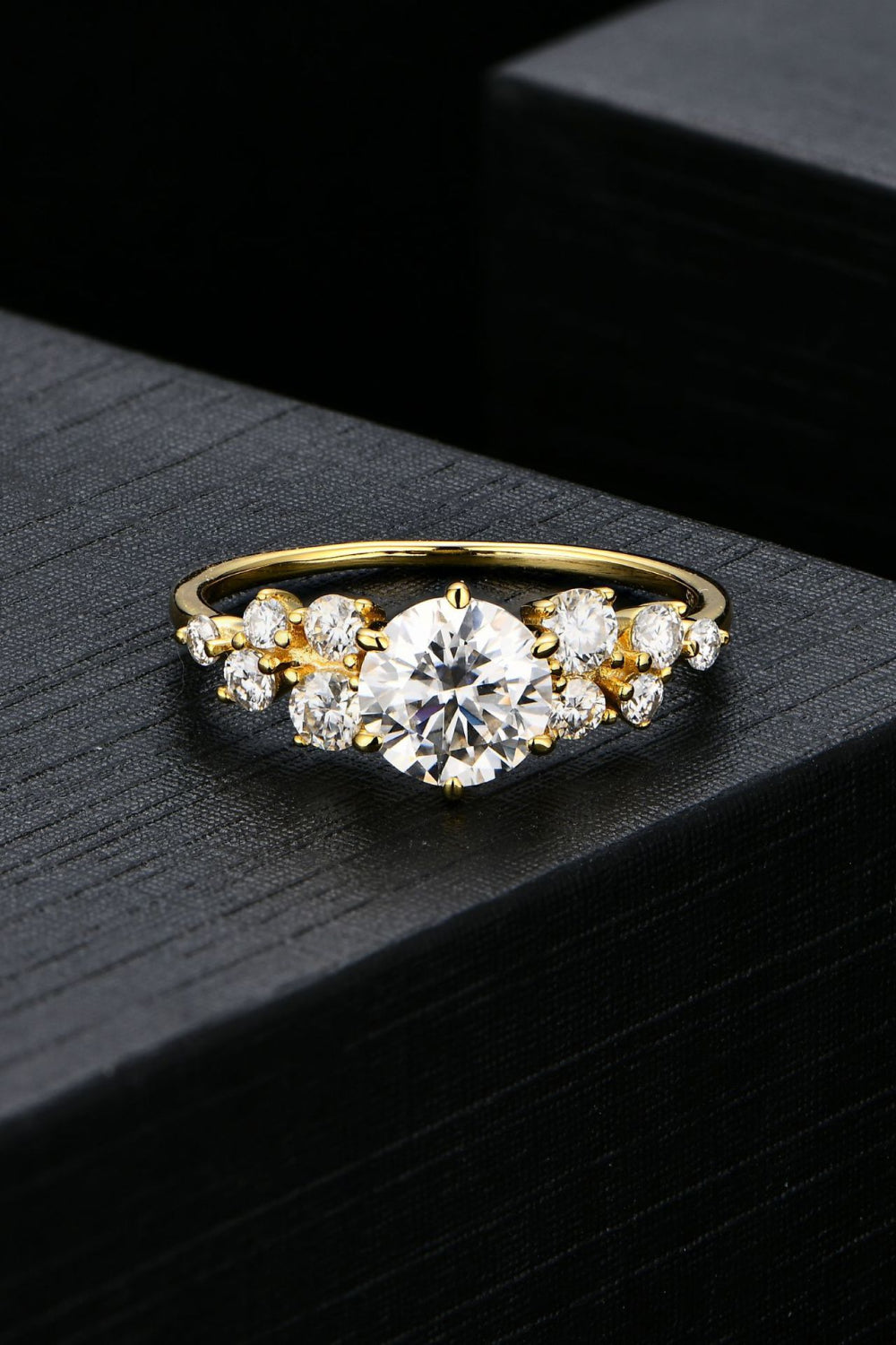 *APP EXCLUSIVE* 1.4 Carat Moissanite 925 Sterling Silver 14K Gold plated Ring