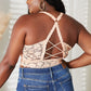 *APP EXCLUSIVE* JadyK Full Size Crisscross Lace Bralette in Cream