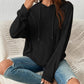 *APP EXCLUSIVE* Ribbed Dropped Shoulder Drawstring Hoodie