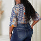 *APP EXCLUSIVE* Tie Hem V-Neck Three-Quarter Sleeve Blouse