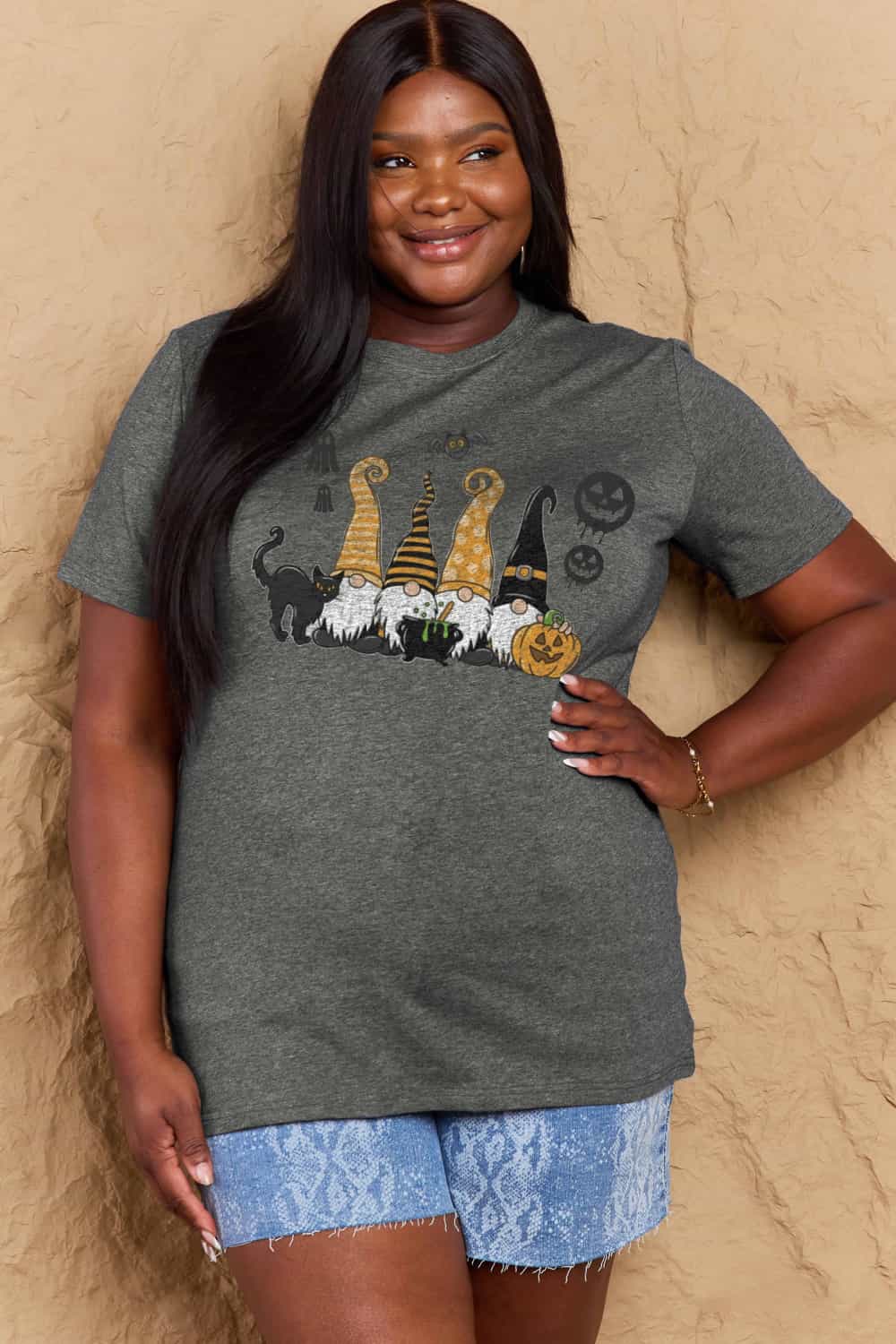 *APP EXCLUSIVE* Halloween Gnome Graphic Cotton Tee