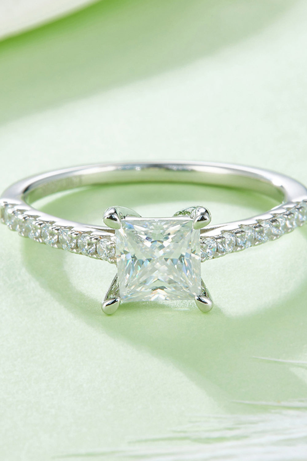*APP EXCLUSIVE* 1.21 Carat Moissanite 925 Sterling Silver Side Stone Ring