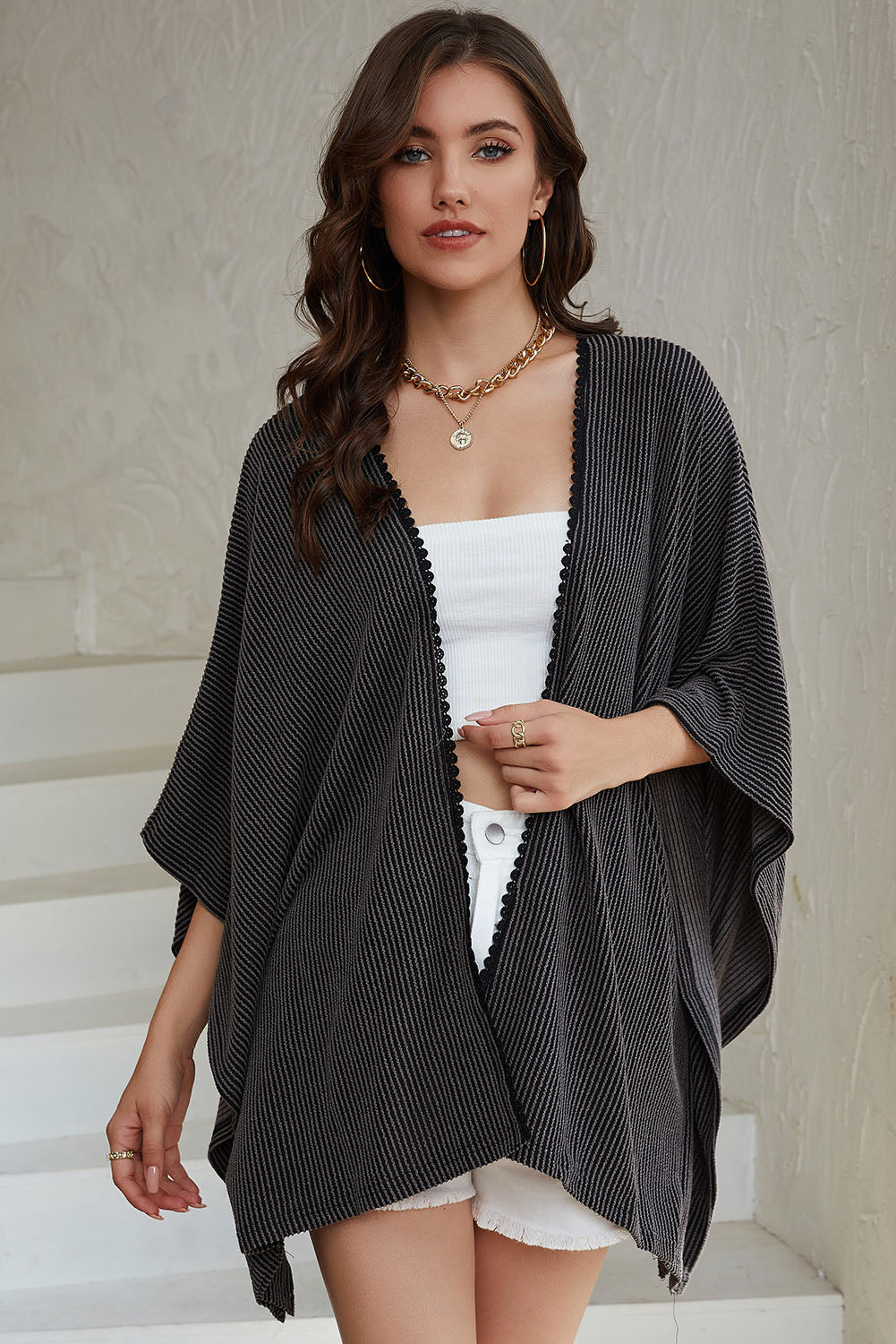 *APP EXCLUSIVE* Open Front Dolman Sleeve Cardigan