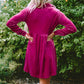 Collared Neck Buttoned Dress