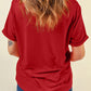 *APP EXCLUSIVE* Round Neck Cuffed Short Sleeve Tee