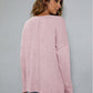 *APP EXCLUSIVE* Dropped Shoulder High-Low Waffle-Knit Top