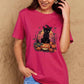 *APP EXCLUSIVE*Black Cat Halloween Graphic Tee