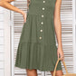 *APP EXCLUSIVE* Button Scoop Neck Sleeveless Tiered Dress