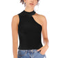 *APP EXCLUSIVE* Asymmetrical Sleeveless Rib-Knit Top