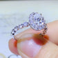 *APP EXCLUSIVE* 2 Carat Moissanite 925 Sterling Silver Halo Ring