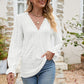 * APP EXCLUSIVE* Eyelet Lace Trim Flounce Sleeve Blouse