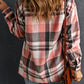 * APP EXCLUSIVE* Plaid Dropped Shoulder Longline Shirt