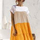 *APP EXCLUSIVE* Colorblock Tiered Babydoll Dress