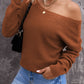 *App Exclusive* Crisscross Open Back Waffleknit Sweater
