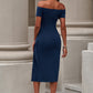 *APP EXCLUSIVE* Cold Shoulder Short Sleeve Split Dress