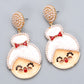 *APP EXCLUSIVE* Rhinestone Mrs. Claus Earrings