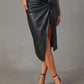 *APP EXCLUSIVE* Twist Faux Leather High Waist Skirt