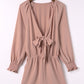 *APP EXCLUSIVE* Tied Flounce Sleeve Plunge Romper