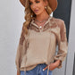 *APP EXCLUSIVE* Embroidered Tie-Neck Puff Sleeve Blouse