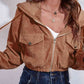 *APP EXCLUSIVE*  Drawstring Hooded Zip Up Jacket with Pockets