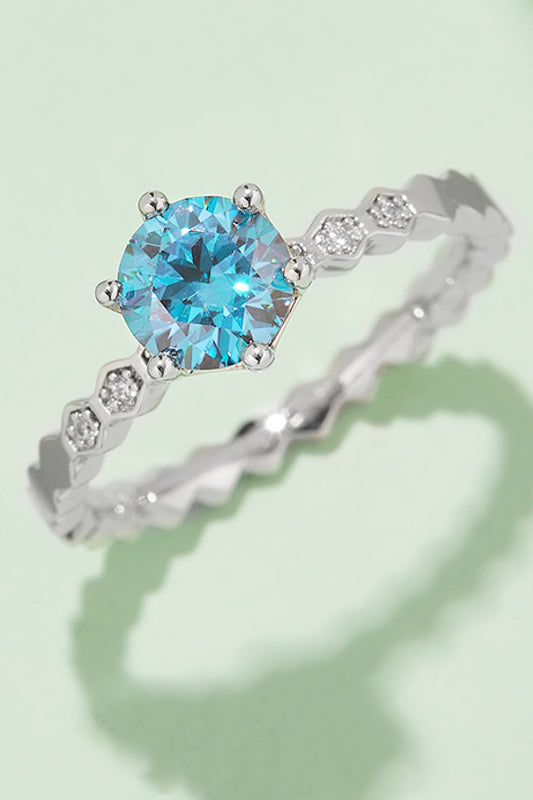 *APP EXCLUSIVE* 1 Carat Moissanite 6-Prong 925 Sterling Silver Ring