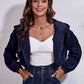 *APP EXCLUSIVE*  Drawstring Hooded Zip Up Jacket with Pockets
