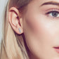Heartbeat Rhythm 925 Sterling Silver Moissanite Stud Earrings